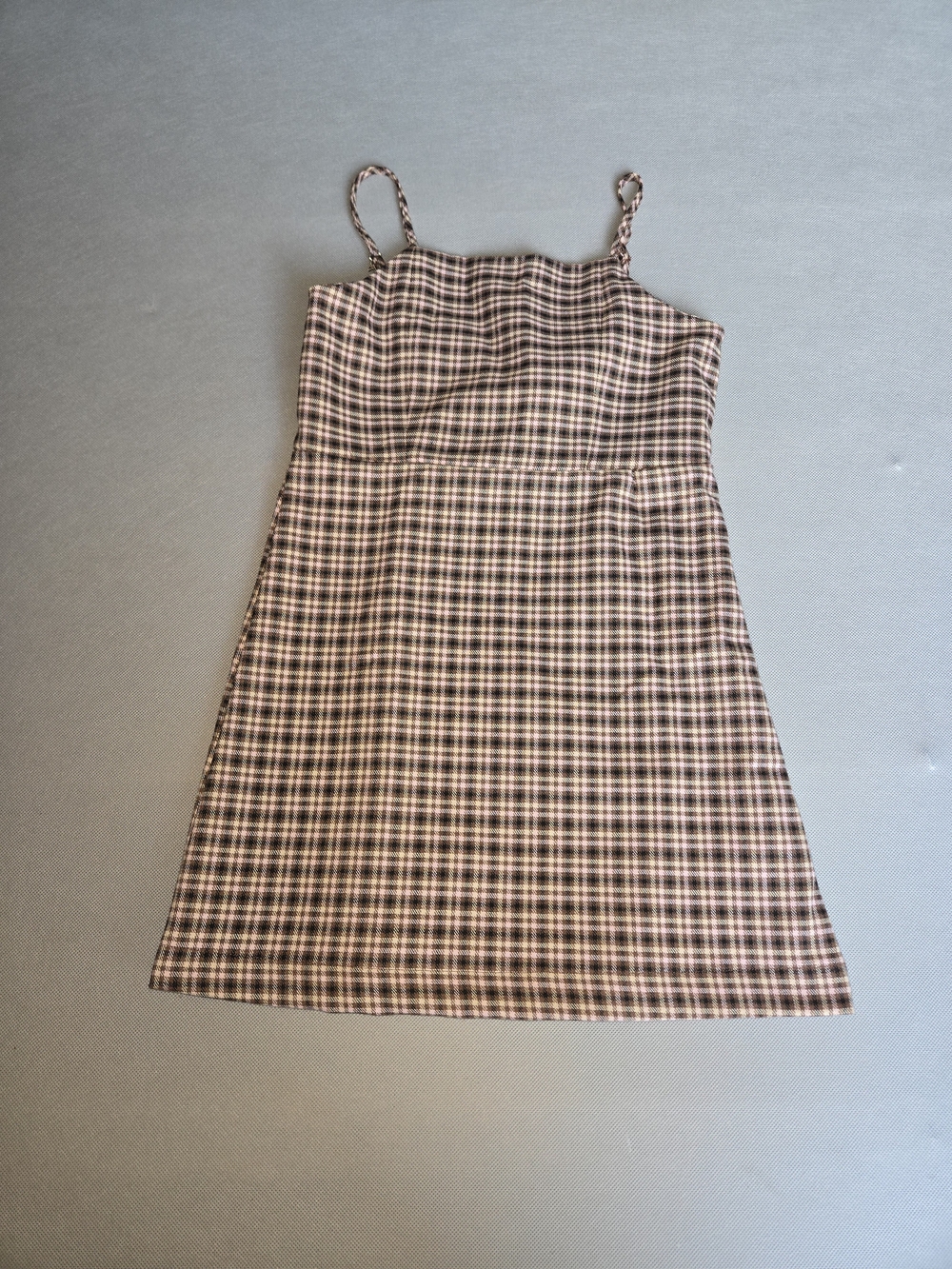 GB Girls Plaid Mini Dress Brown/Pink Size 6 NWT Dillard’s Preppy Coquette Style